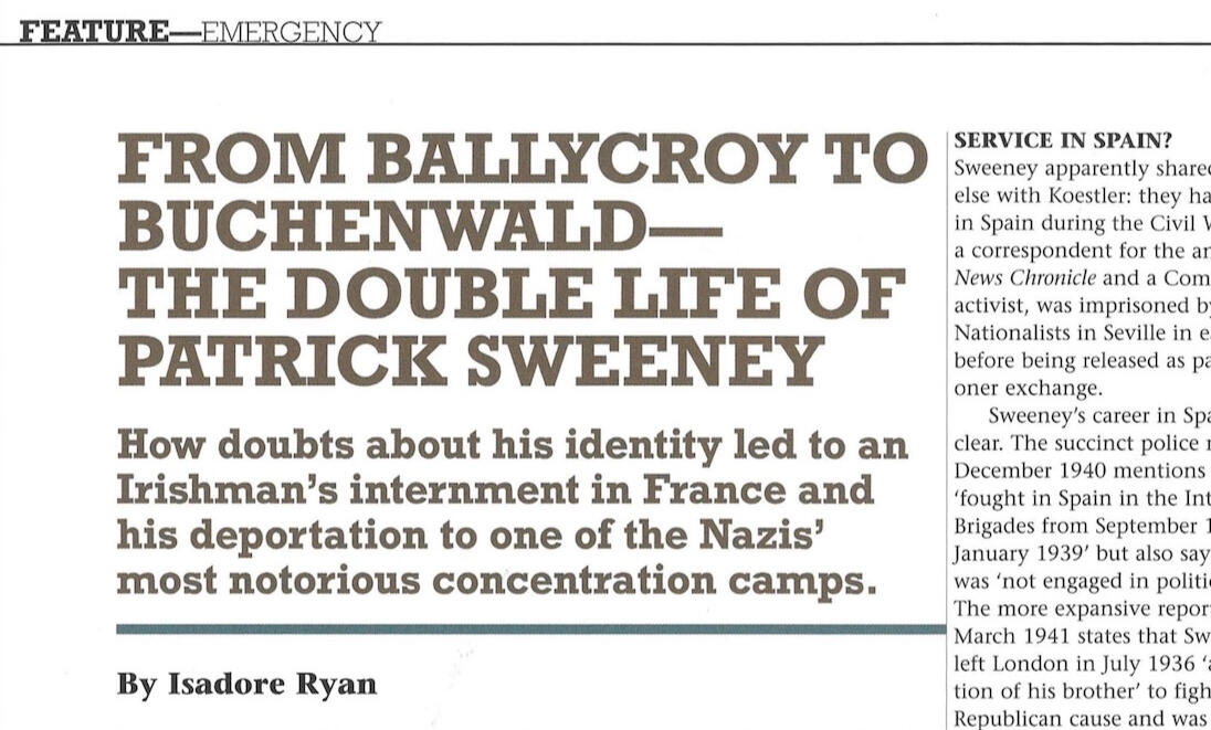 The double life of Patrick Sweeney